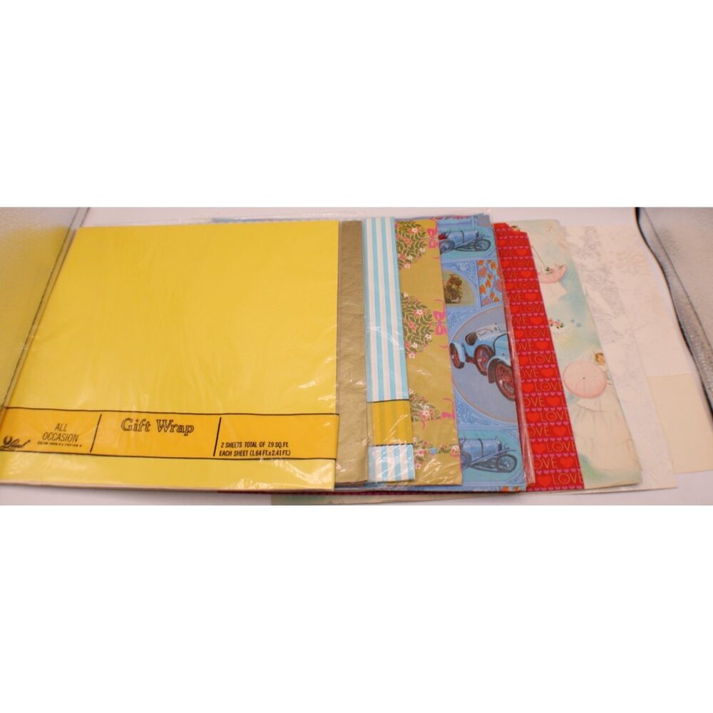 Lot 12 Vtg Assorted All-Occasion Wedding Valentines Holiday Gift Wrap Hallmark